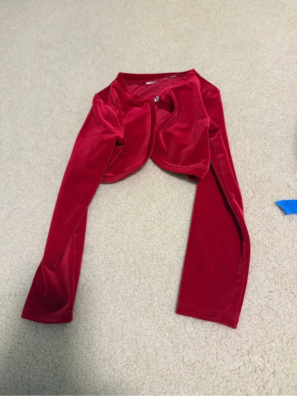 Red Velvet Shrug Bolero Jacket for Kids - Brand